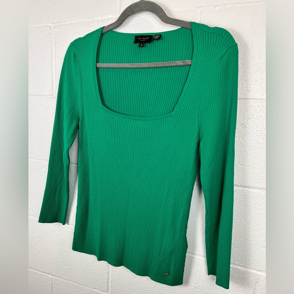 Ted Baker Square Neck Ribbed Top - Picture 4 of 12